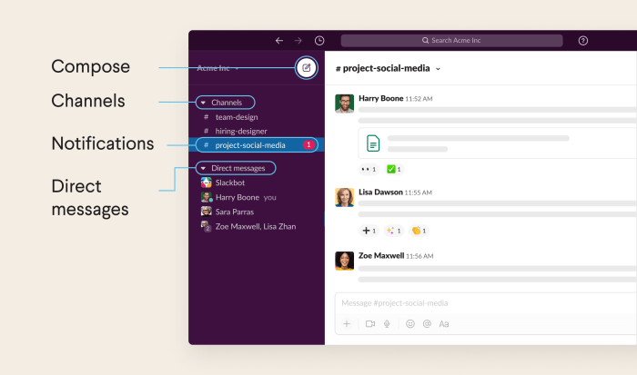 Slack team software communication weekdone